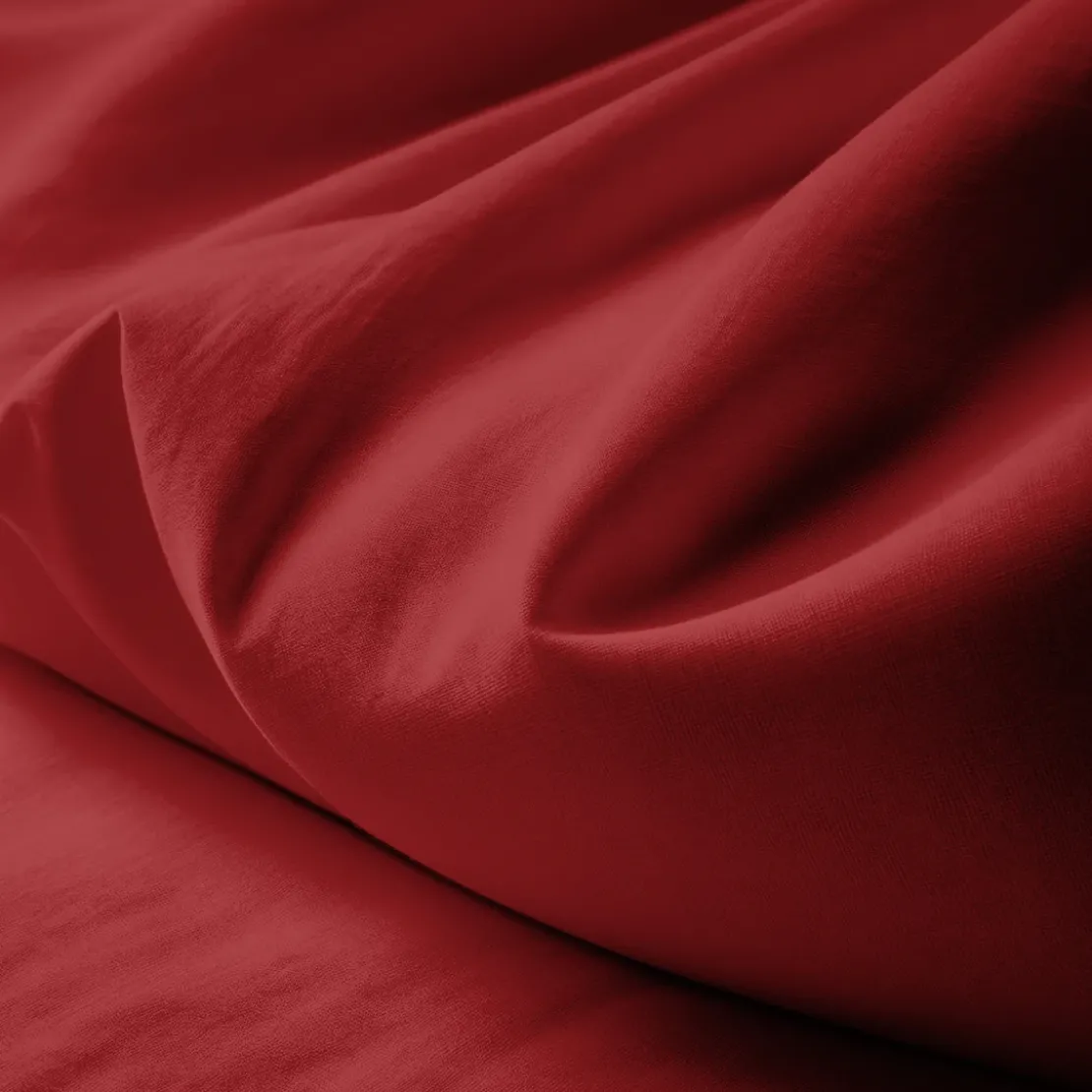 3S. x TertioDrap plat polycoton - Rouge - Carmin