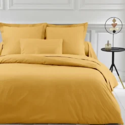 3S. x TertioDrap plat polycoton - Jaune - Moutarde