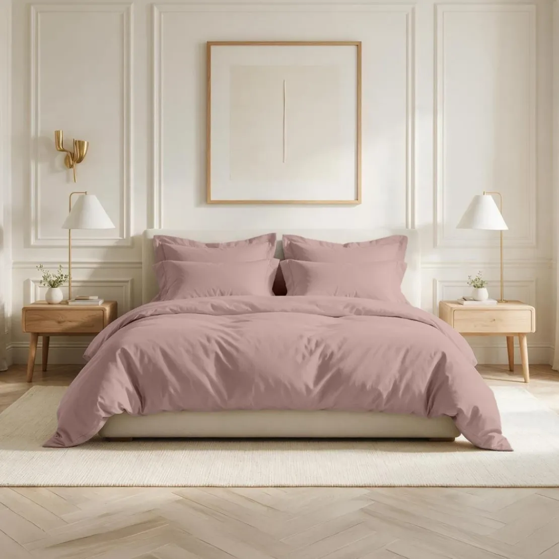 3S. x TertioHousse de couette Coton - Rose - Blush