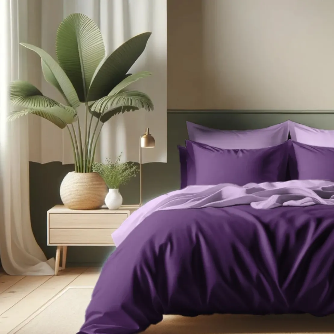 3S. x TertioHousse de couette coton - Violet / Lila