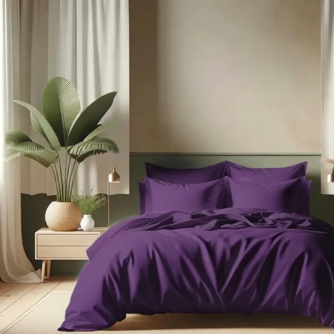 3S. x TertioHousse de couette coton - Violet