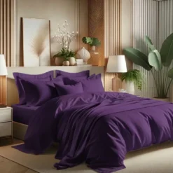 3S. x TertioHousse de couette coton - Violet