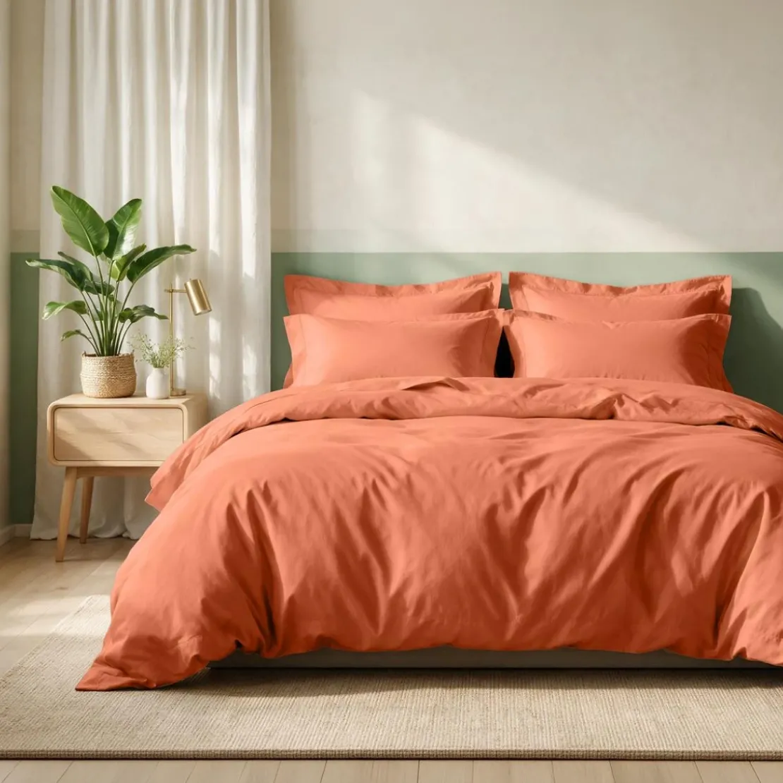 3S. x TertioHousse de couette coton - Orange - Tangerine