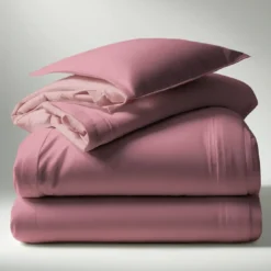 3S. x TertioHousse de couette Coton - Vieux rose / Rose blush