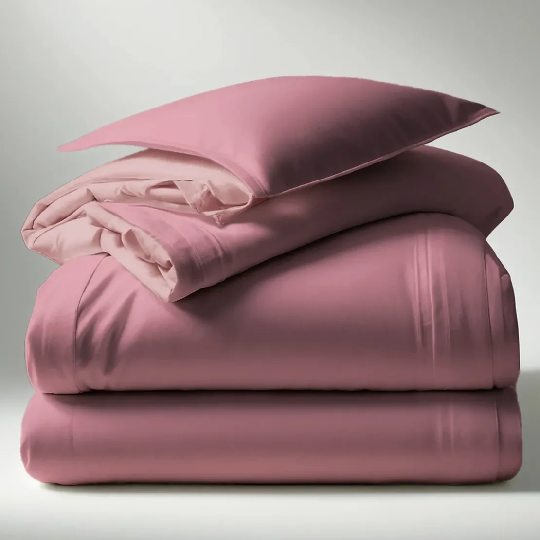 3S. x TertioHousse de couette Coton - Vieux rose / Rose blush