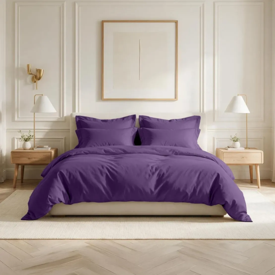3S. x TertioHousse de couette percale coton - Violet