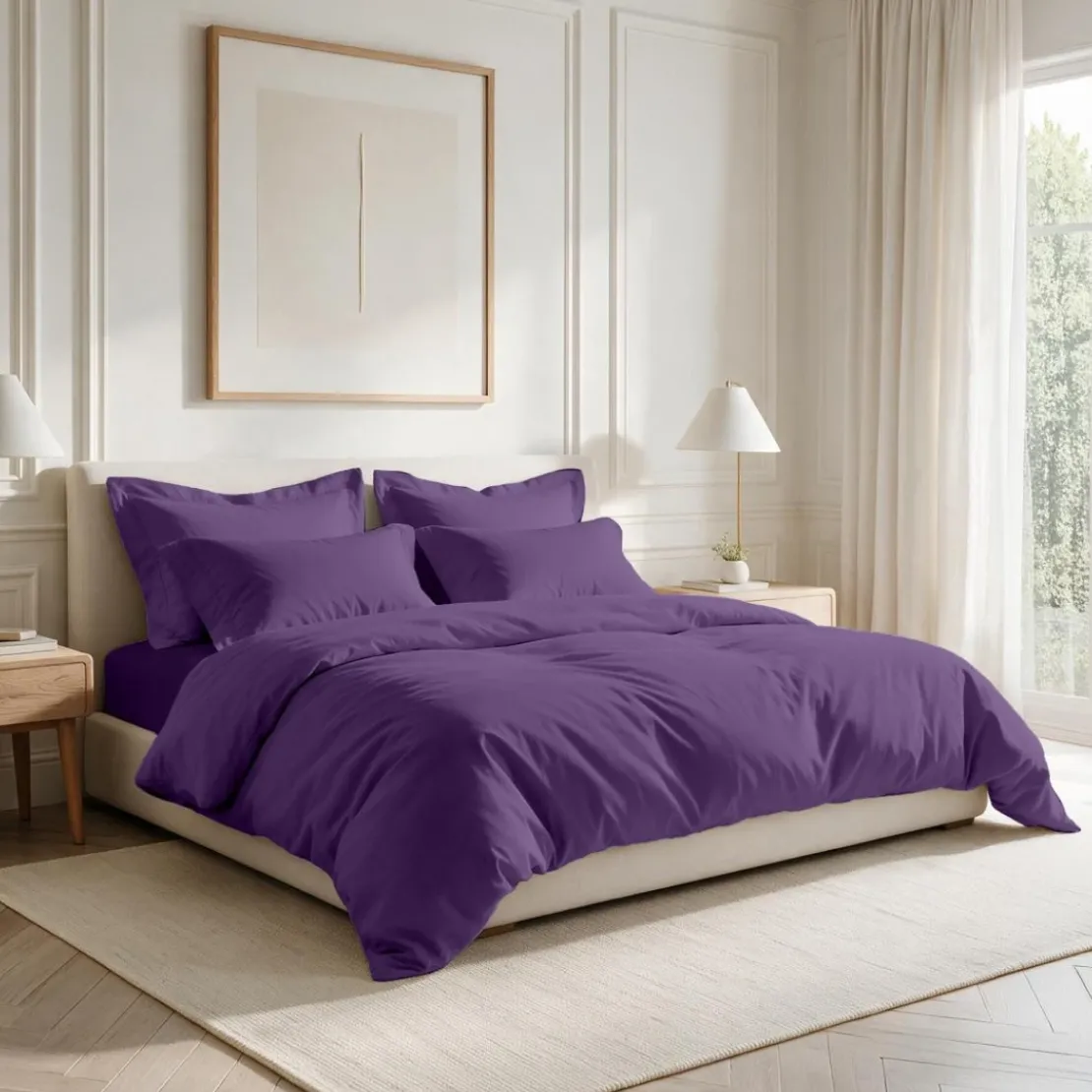 3S. x TertioHousse de couette percale coton - Violet