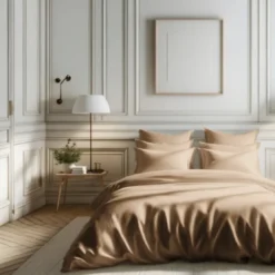 3S. x TertioHousse de couette percale de coton - Beige - Rosé