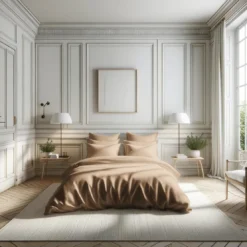 3S. x TertioHousse de couette percale de coton - Beige - Rosé