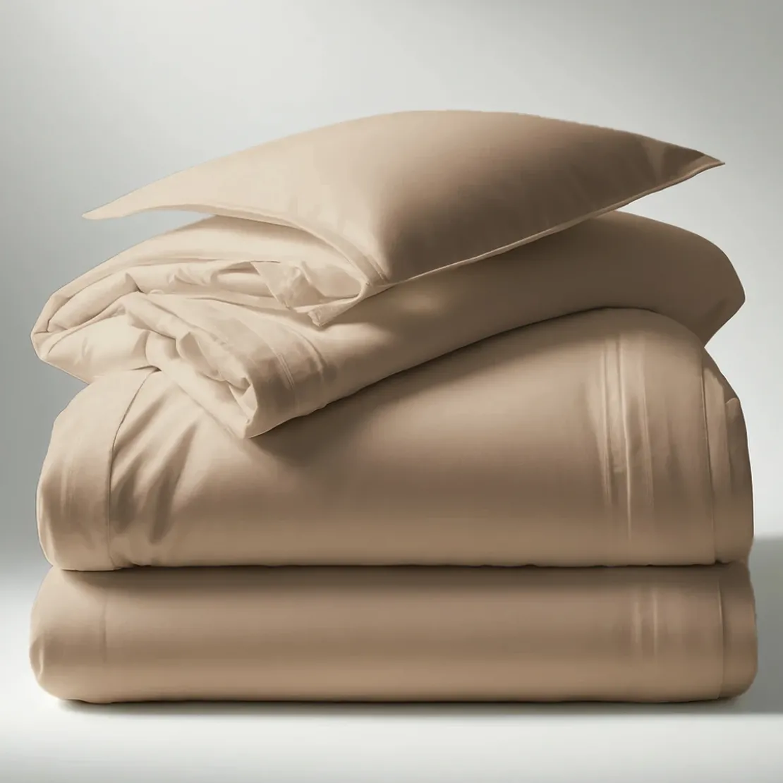 3S. x TertioHousse de couette percale de coton - Beige - Rosé