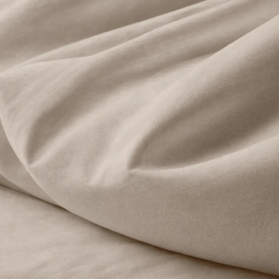 3S. x TertioHousse de couette percale de coton - Beige - Ficelle