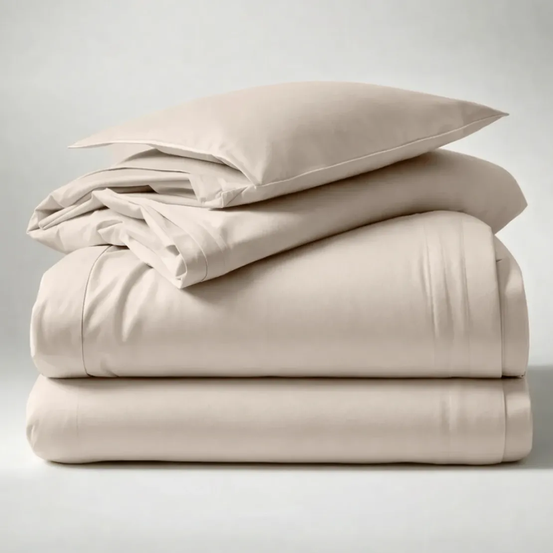 3S. x TertioHousse de couette percale de coton - Beige - Ficelle