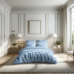3S. x TertioHousse de couette percale de coton - Bleu - Ciel