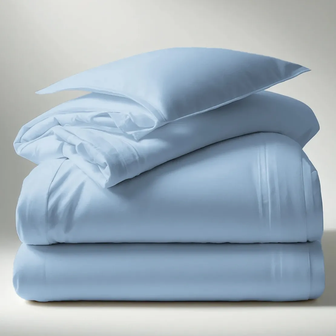 3S. x TertioHousse de couette percale de coton - Bleu - Ciel
