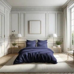 3S. x TertioHousse de couette percale de coton - Bleu - Indigo