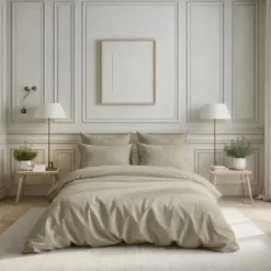 3S. x TertioHousse de couette percale de coton - Gris Perle