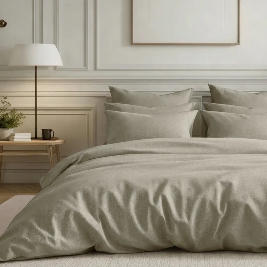 3S. x TertioHousse de couette percale de coton - Gris Perle