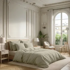 3S. x TertioHousse de couette percale de coton - Gris Perle