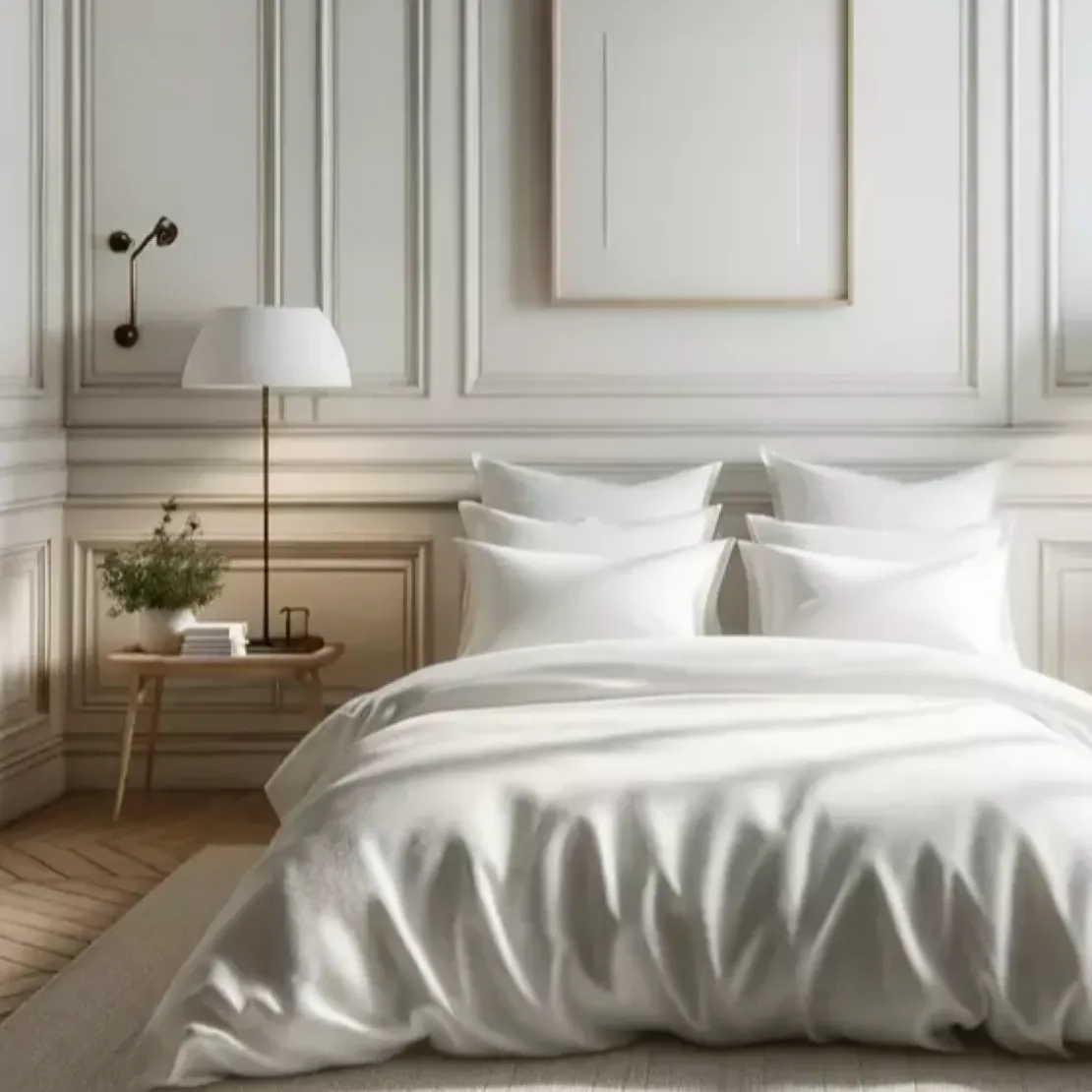 3S. x TertioHousse de couette percale de coton - Blanc