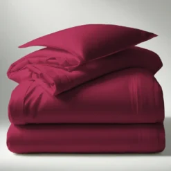 3S. x TertioHousse de couette percale coton - Bordeaux - Rouge vin