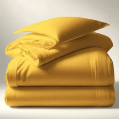 3S. x TertioHousse de couette polycoton - Jaune - Moutarde