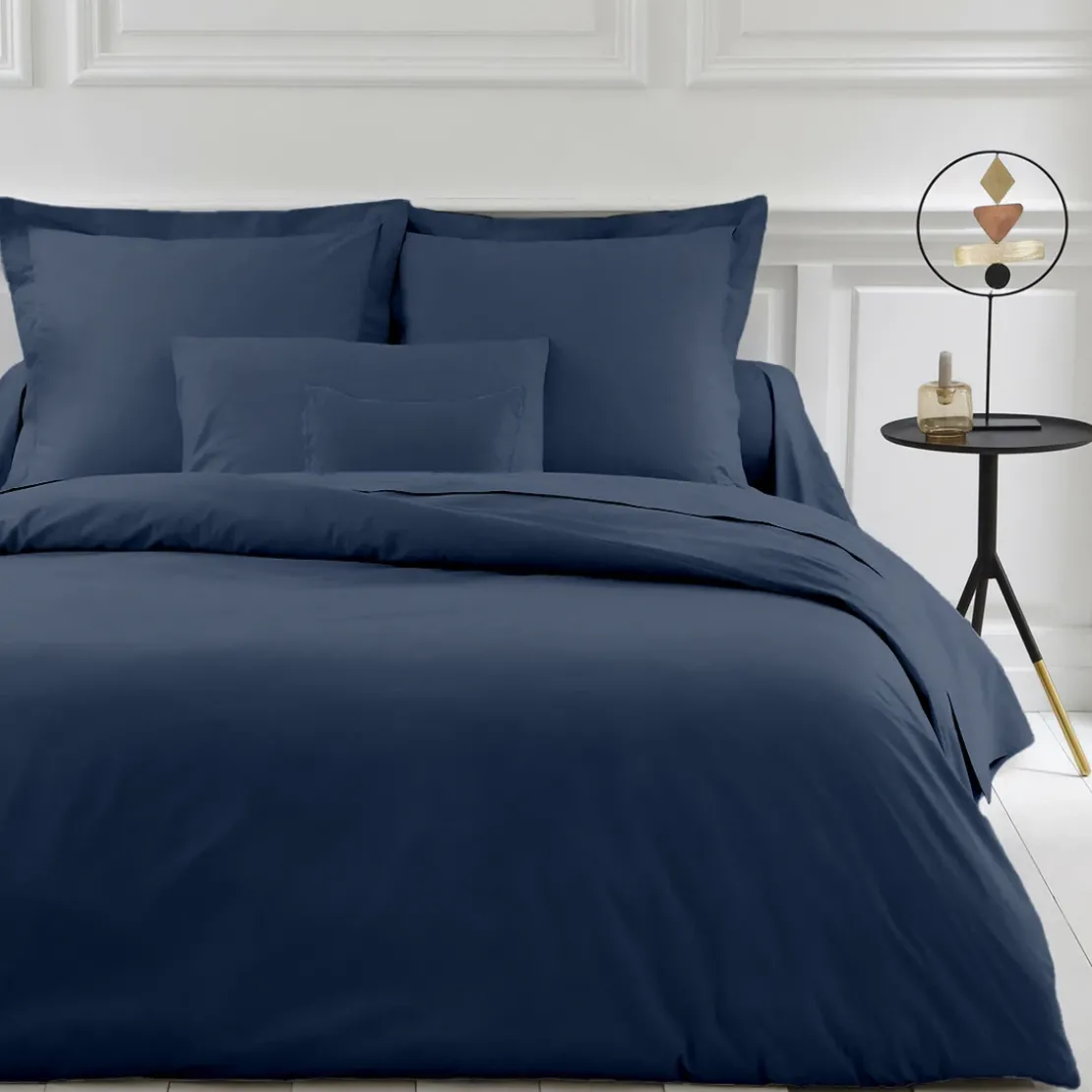 3S. x TertioHousse de couette unie polycoton - Bleu - Indigo