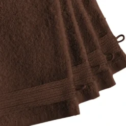 3S. x TertioLot de 4 gants de toilette en coton éponge 600 gm² - taupe