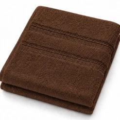 3S. x TertioLot de 2 serviettes de bain en coton éponge 600 gm² - taupe