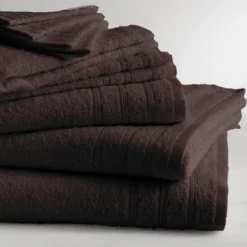 3S. x TertioLot de 2 serviettes invité en coton éponge 600 gm² - taupe