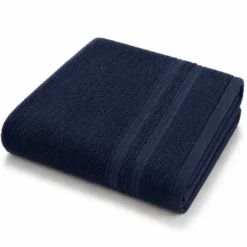 3S. x TertioMaxi drap de bain en coton éponge 600 gm² - bleu indigo