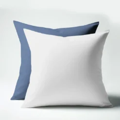 3S. x TertioParure coton - Blanc / Bleu indigo