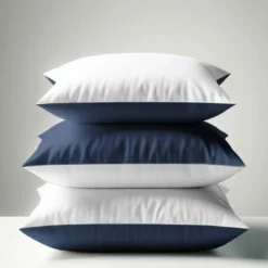 3S. x TertioParure coton - Blanc / Bleu indigo