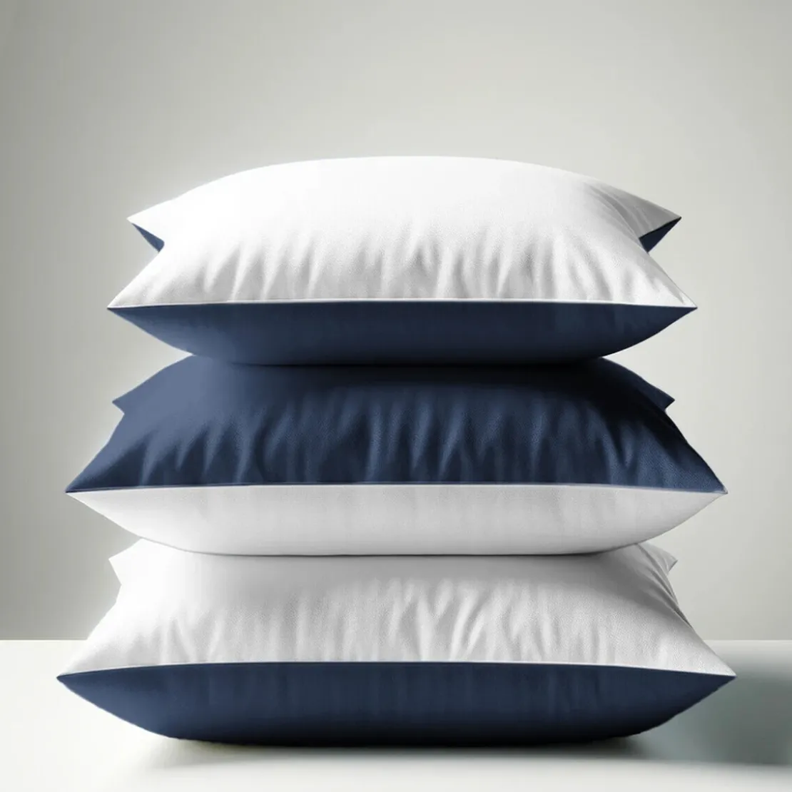 3S. x TertioParure coton - Blanc / Bleu indigo
