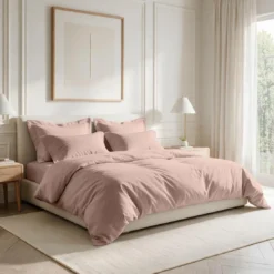 3S. x TertioParure Percale coton - Beige - Rosé