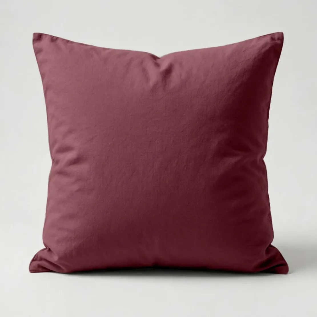 3S. x TertioParure Percale de coton - Bordeaux Rouge vin - Housse + 1 ou 2 Taies Oreillers
