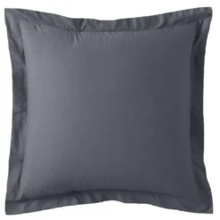 3S. x TertioParure Satin de coton 2 faces unirayé - Gris - Anthracite