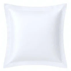 3S. x TertioParure Satin de coton 2 faces uni / rayé -Blanc