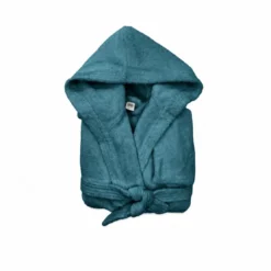 3S. x TertioPeignoir à Capuche en coton éponge 470 gm²- Bleu Indigo