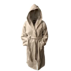 3S. x TertioPeignoir à capuche en coton éponge 470 gm² - beige ficelle