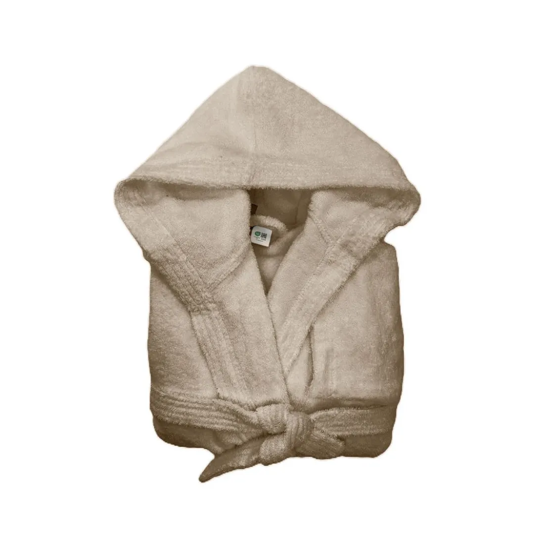 3S. x TertioPeignoir à capuche en coton éponge 470 gm² - beige ficelle