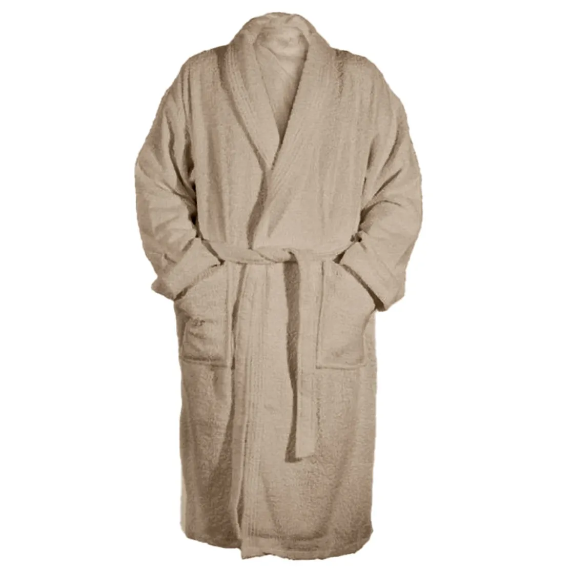 3S. x TertioPeignoir à Col Chale en coton éponge 450 m²- Beige Ficelle