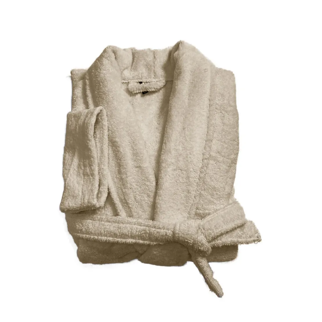 3S. x TertioPeignoir à Col Chale en coton éponge 450 m²- Beige Ficelle