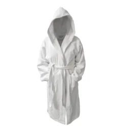 3S. x TertioPeignoir de Bain à capuche en coton éponge 470 gm² - blanc