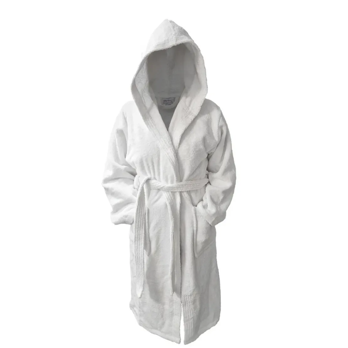 3S. x TertioPeignoir de Bain à capuche en coton éponge 470 gm² - blanc