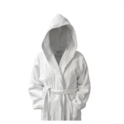 3S. x TertioPeignoir de Bain à capuche en coton éponge 470 gm² - blanc