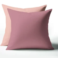 3S. x TertioTaie d'oreiller Coton - Vieux rose/Rose blush