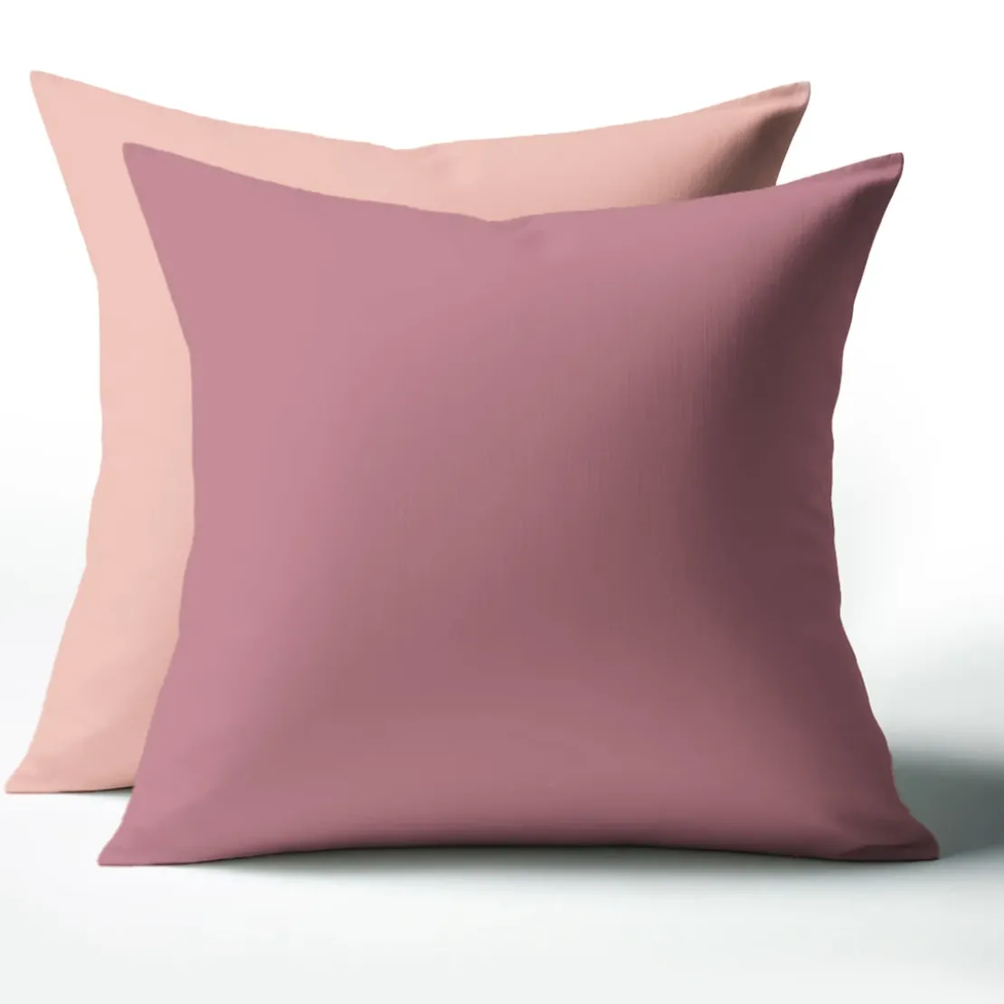 3S. x TertioTaie d'oreiller Coton - Vieux rose/Rose blush