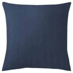 3S. x TertioTaie d'oreiller gaze de coton - Bleu - Indigo