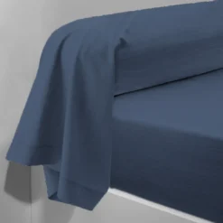 3S. x TertioTaie d'oreiller gaze de coton - Bleu - Indigo