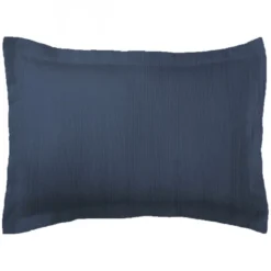 3S. x TertioTaie d'oreiller gaze de coton - Bleu - Indigo